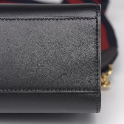 Gucci Nappa Bamboo Web Mini Nymphaea Top Handle Bag Black 10 of 14