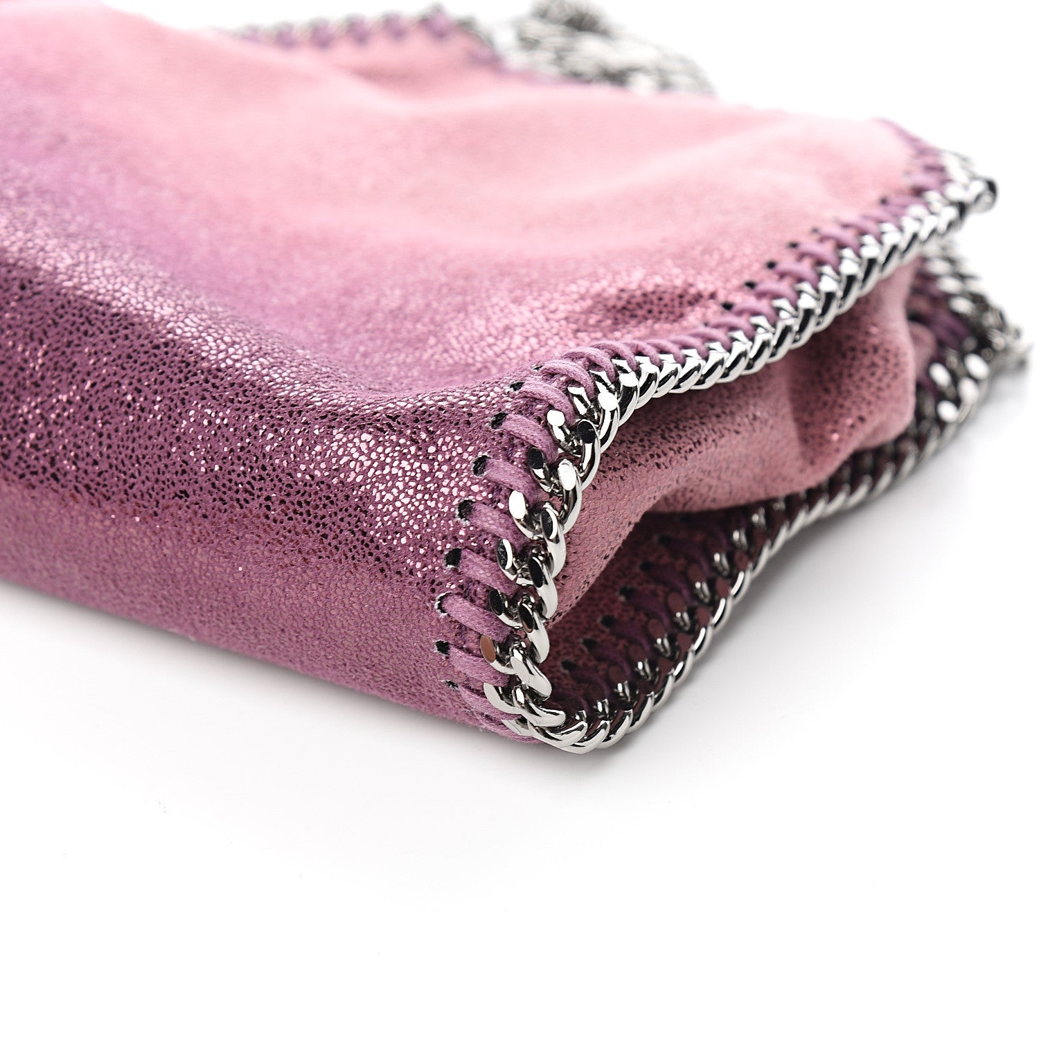 Stella McCartney Metallic Shaggy Deer Degrade Tiny Falabella Tote Purple 8 of 8