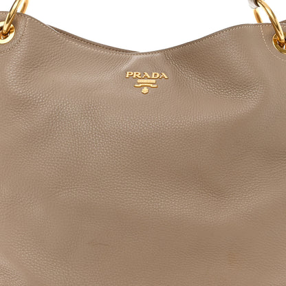 Prada Vitello Daino Shoulder Bag Argilla 10 of 13