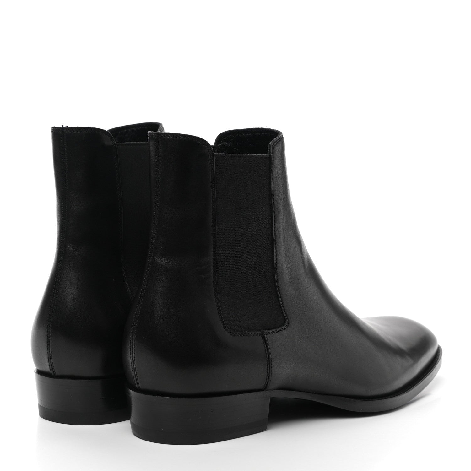 Saint Laurent Calfskin Mens Wyatt Chelsea Boots 41 Black 4 of 9