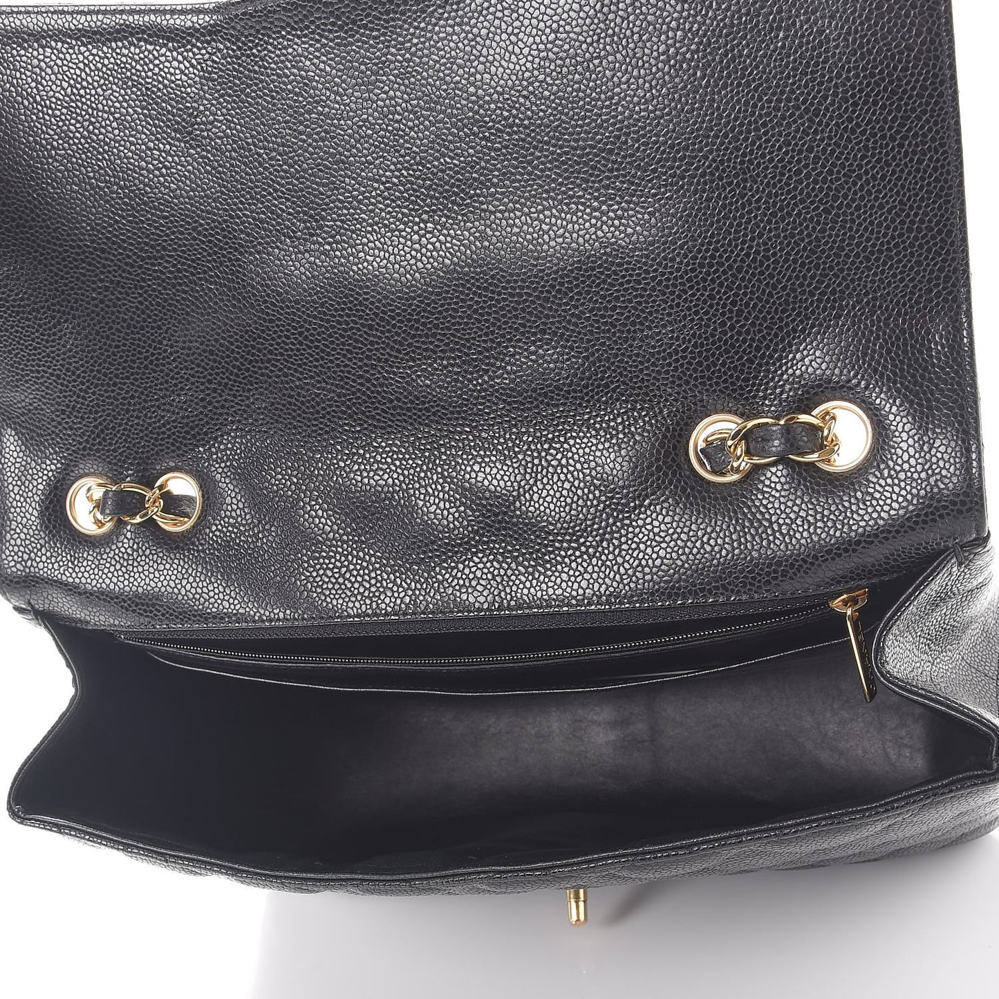 Caviar Quilted Jumbo Single Flap Black