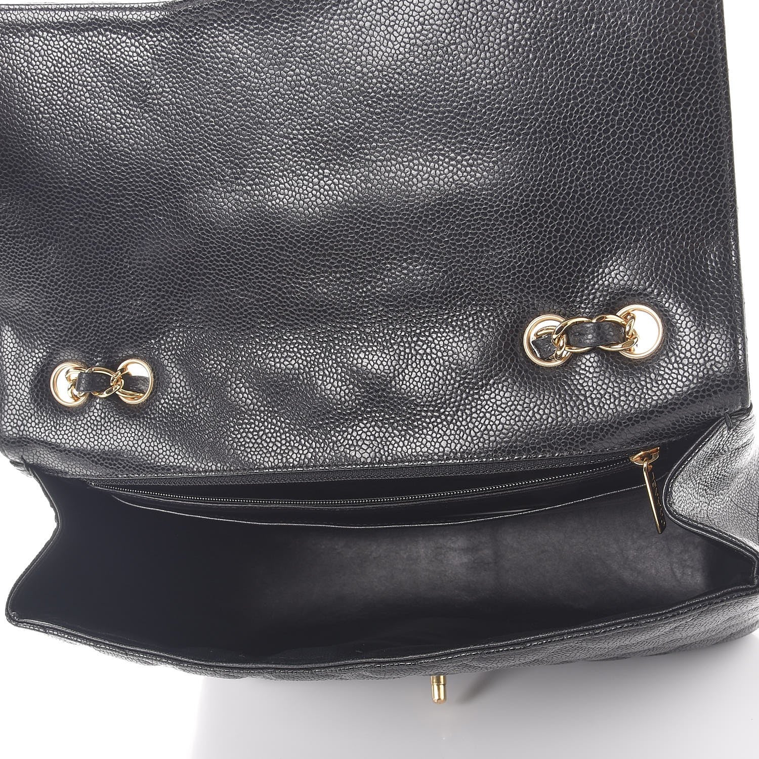 Chanel Caviar Quilted Jumbo Single Flap Black 5 of 12