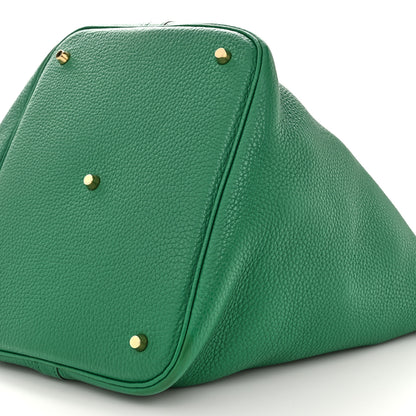 Hermes Taurillon Clemence Picotin Lock 22 MM Vert Vertigo 10 of 10