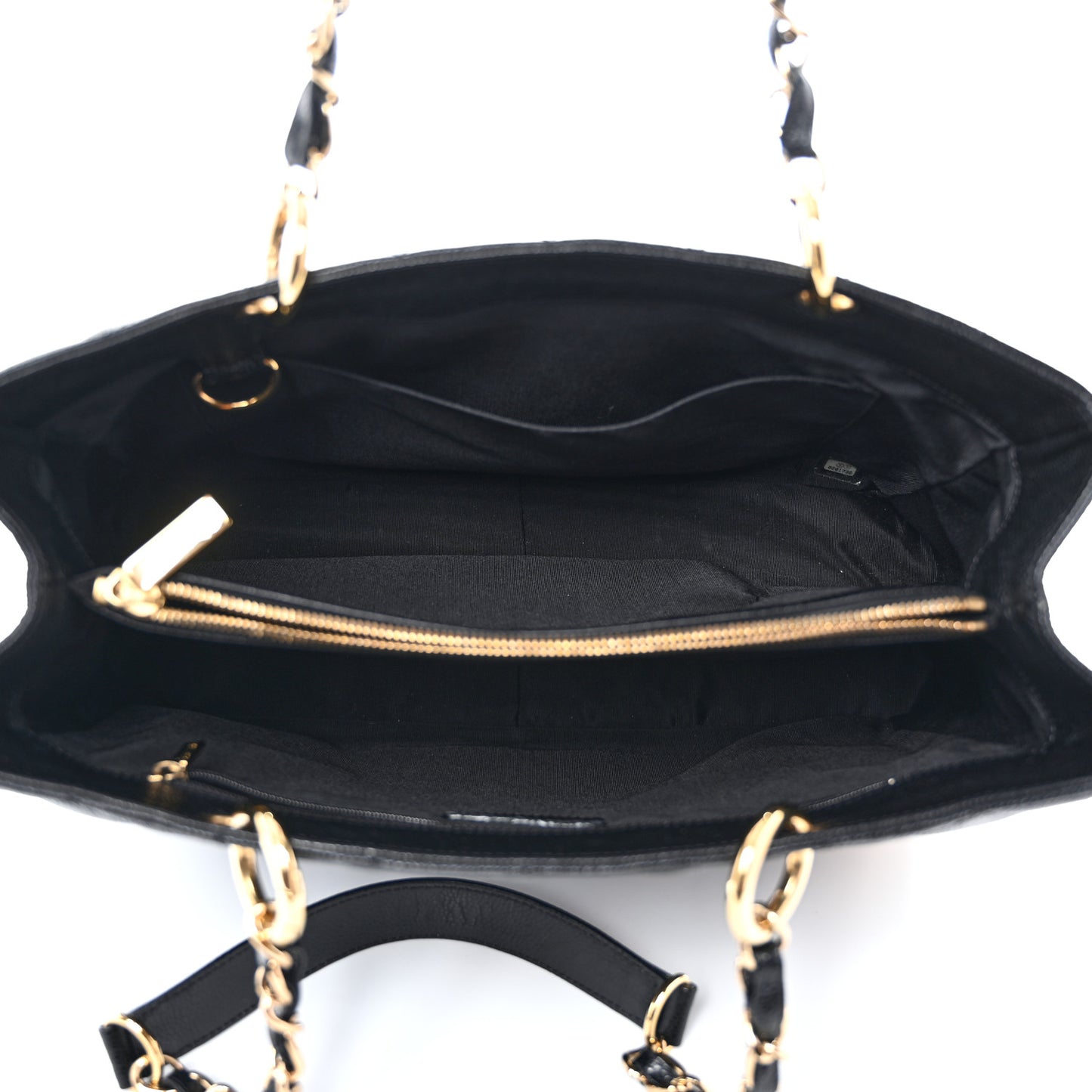 Caviar Quilted Grand Shopping Tote GST Black