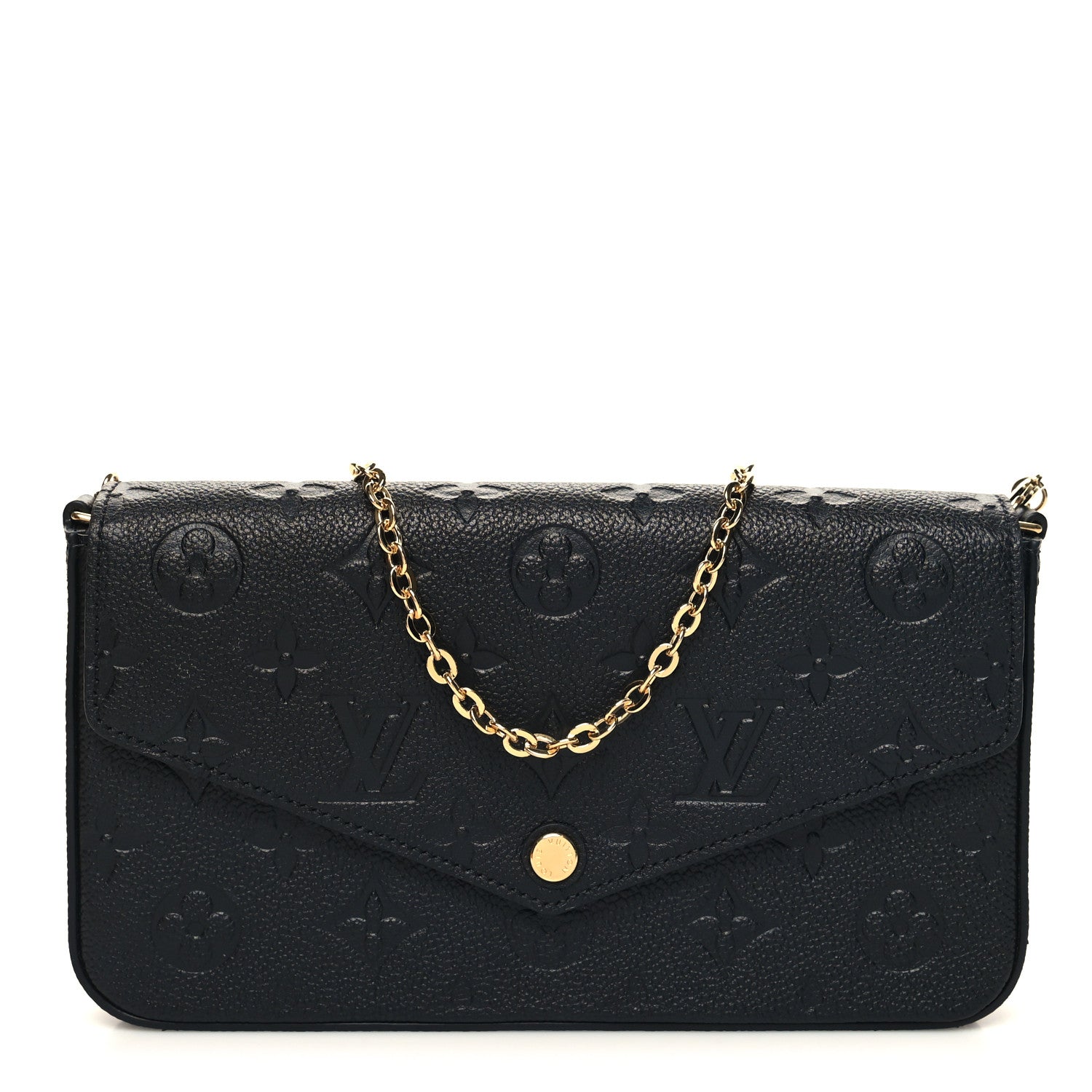 Louis Vuitton Empreinte Pochette Felicie Chain Wallet Black 1 of 12