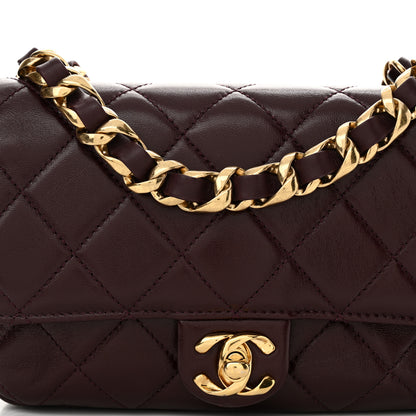 Chanel Shiny Lambskin Quilted Twist CC Square Flap Burgundy 8 of 13