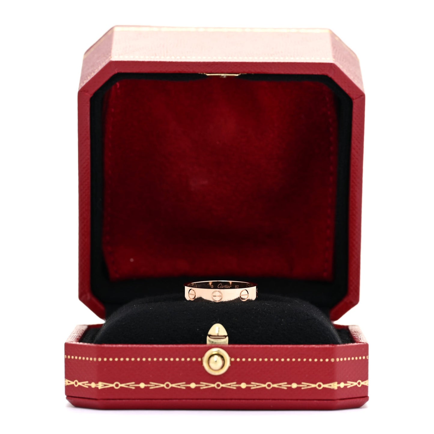 18K Pink Gold 3.5mm LOVE Wedding Band Ring 52 6