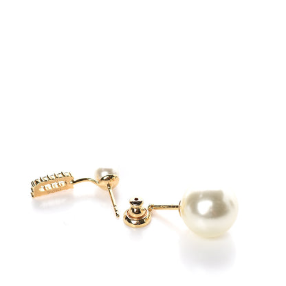 Christian Dior Crystal Pearl My ABCDior D Tribale Earring Gold 4 of 6