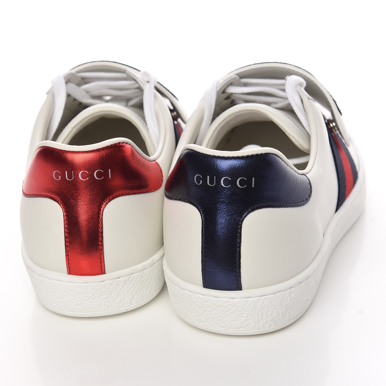 Gucci Calfskin Web Wolf Embroidered Mens Ace Sneakers 9 White 12 of 12