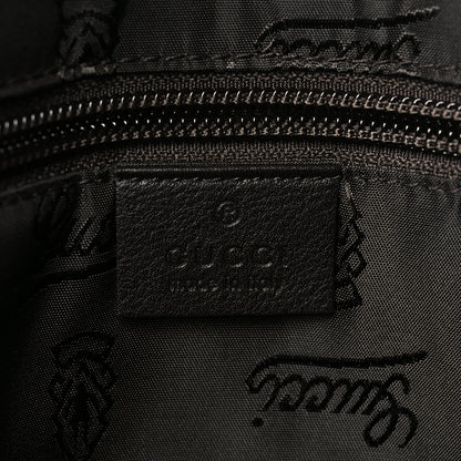 Gucci Guccissima Medium Flap Messenger Bag Black 6 of 9
