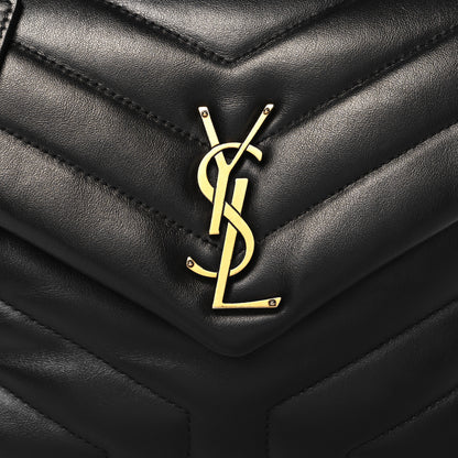 Saint Laurent Calfskin Y Quilted Monogram Small Loulou Chain Satchel Black 8 of 12