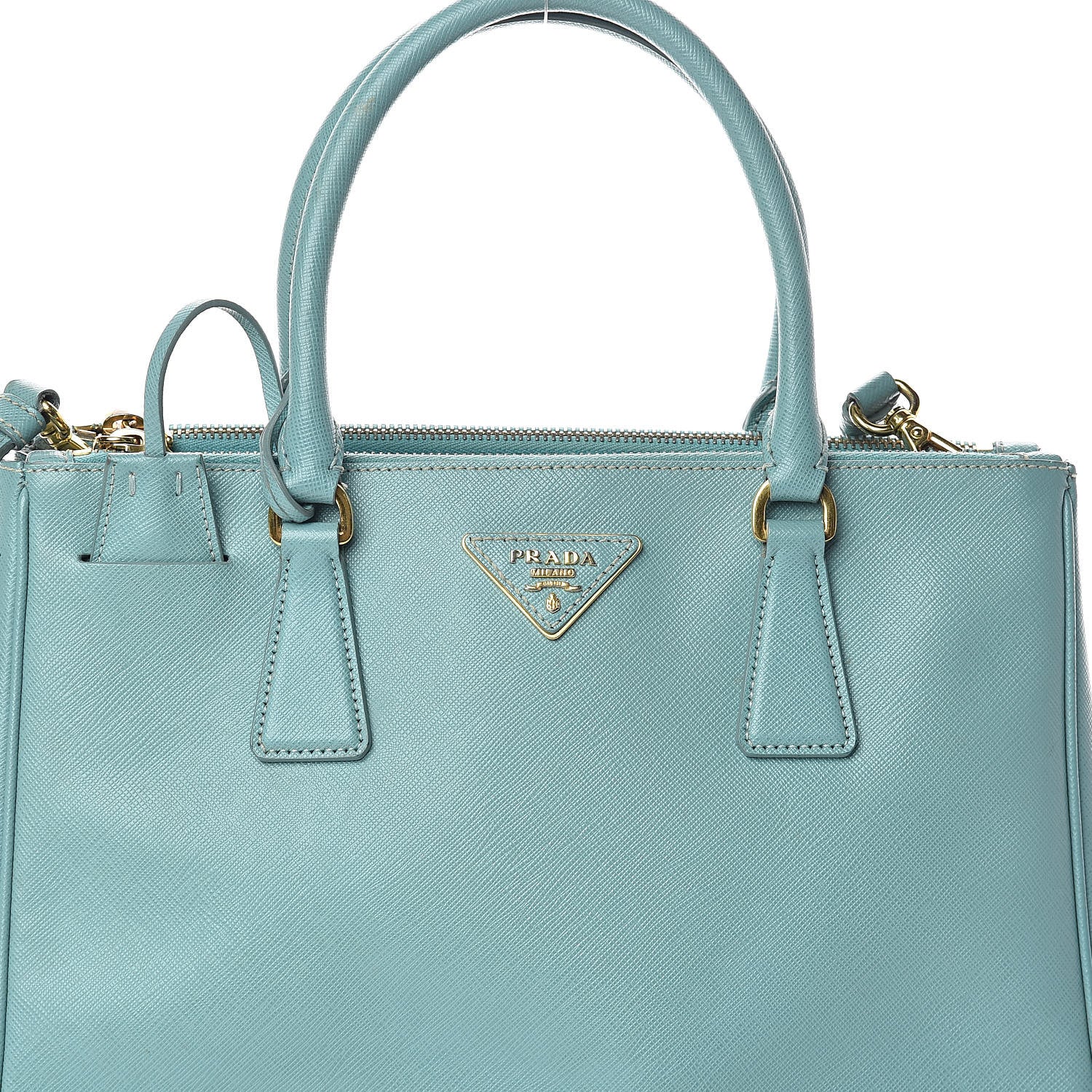 Prada Saffiano Small Galleria Double Zip Tote Anice 7 of 9