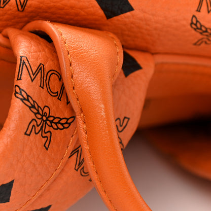 MCM Visetos Crown Stud Medium Stark Backpack Orange 17 of 17