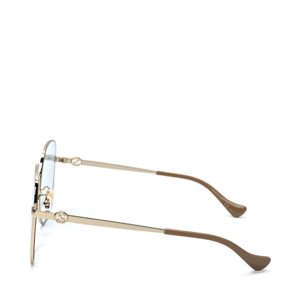 Gucci Metal Round Sunglasses GG1089SA Gold 3 of 7