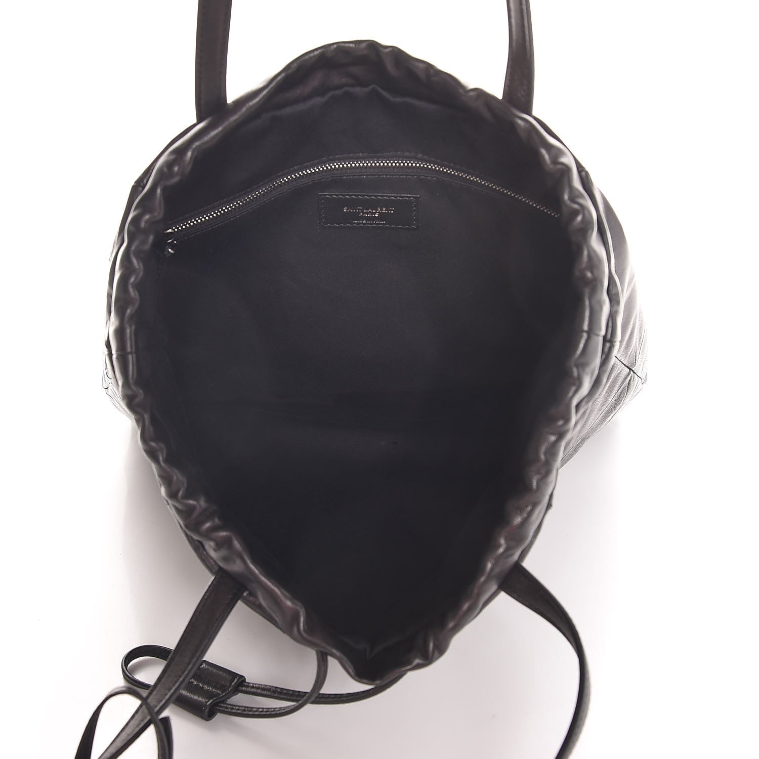 Saint Laurent Lambskin Patchwork Jamie Drawstring Bag Black 5 of 7