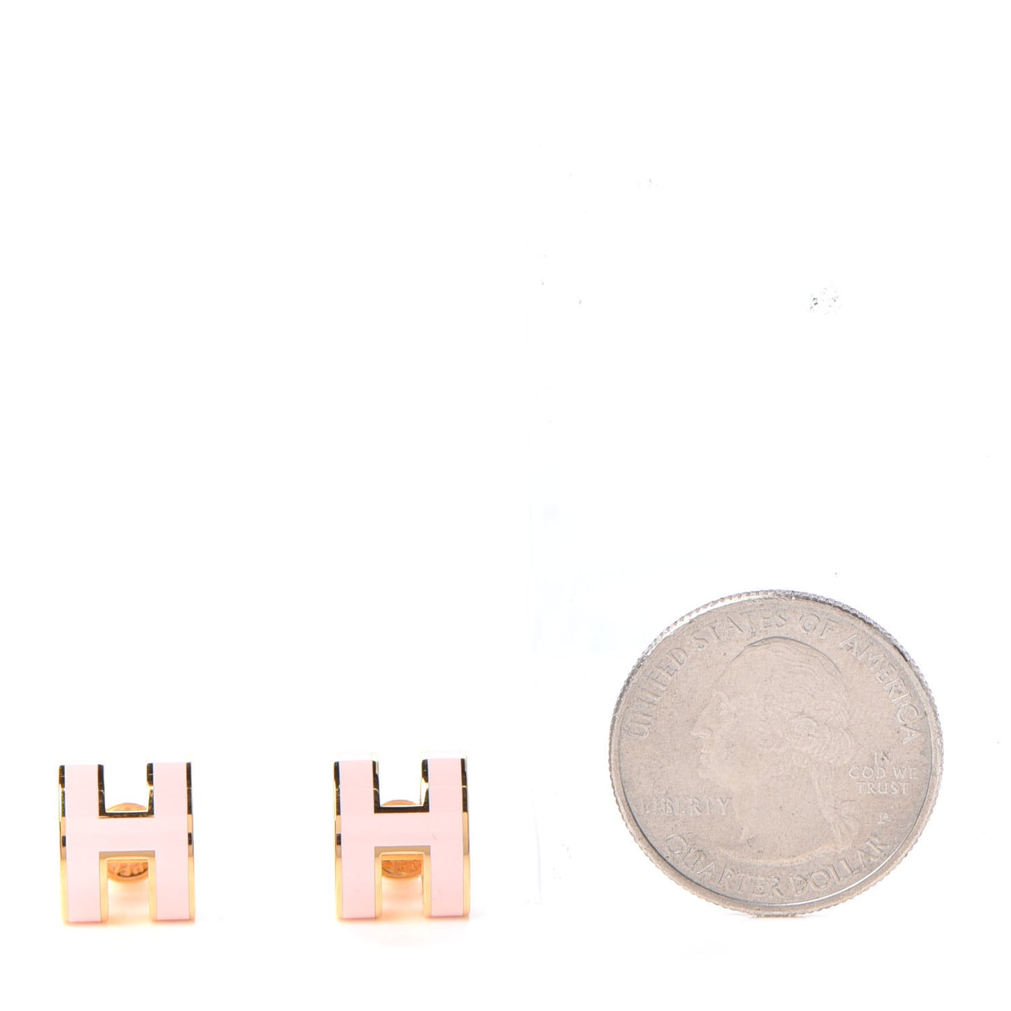 Rose Gold Lacquered Pop H Earrings Rose Dragee