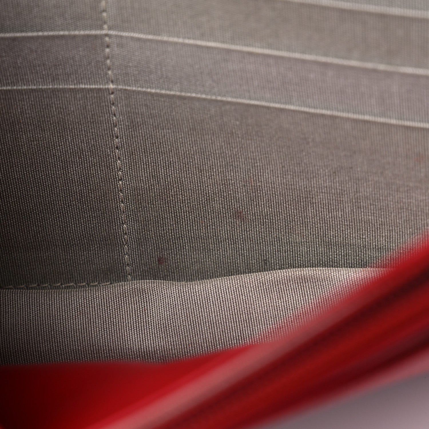 Chanel Caviar Timeless CC Wallet on Chain WOC Red 11 of 14