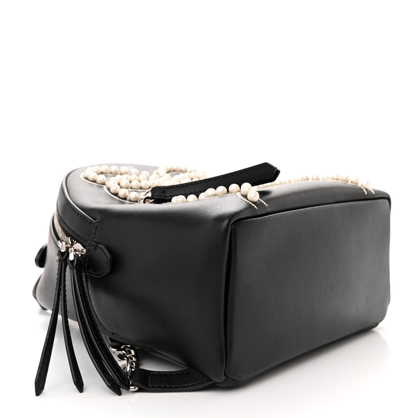 Vitello Liberty Pearl Romantic Bow Mini Backpack Black