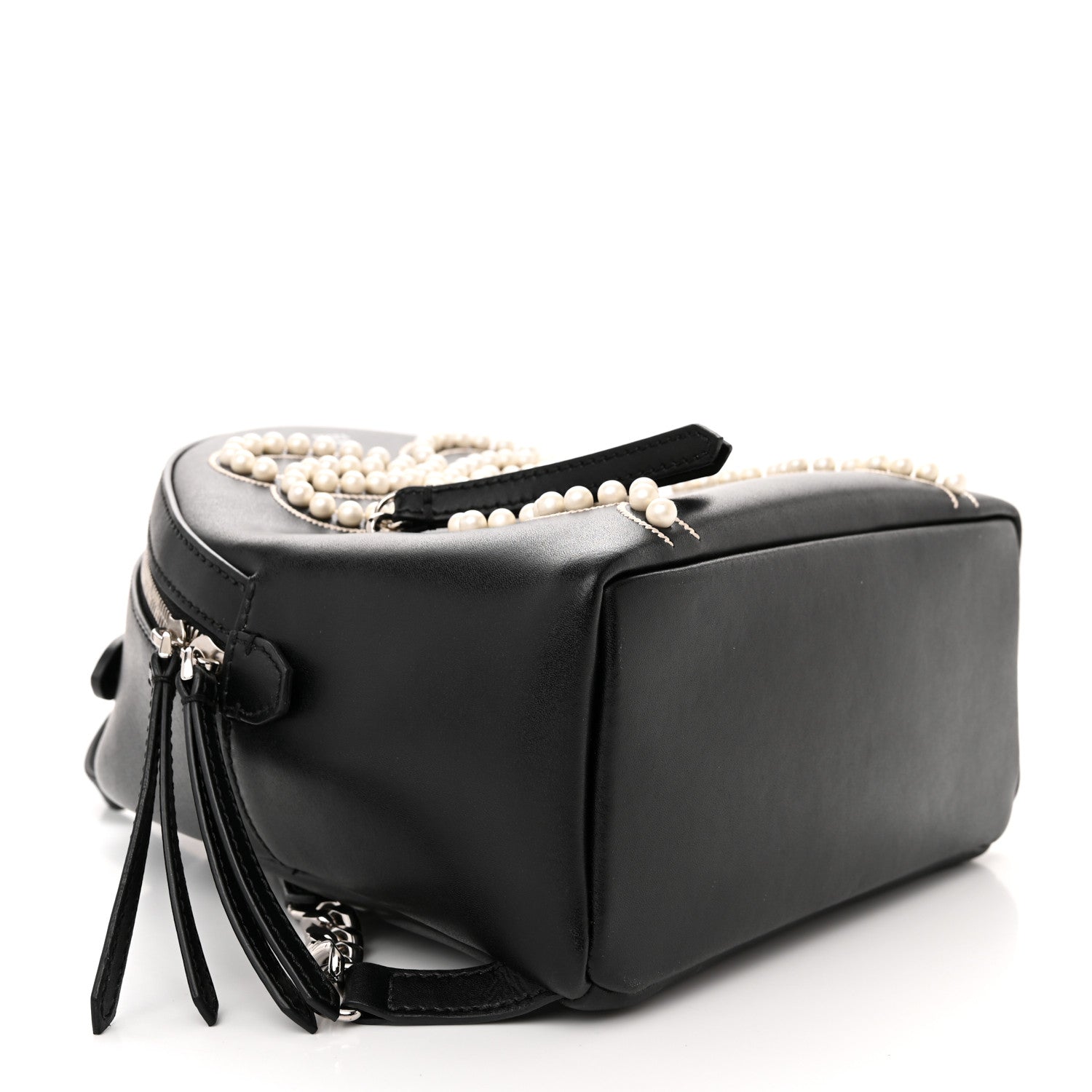 Fendi Vitello Liberty Pearl Romantic Bow Mini Backpack Black 4 of 10