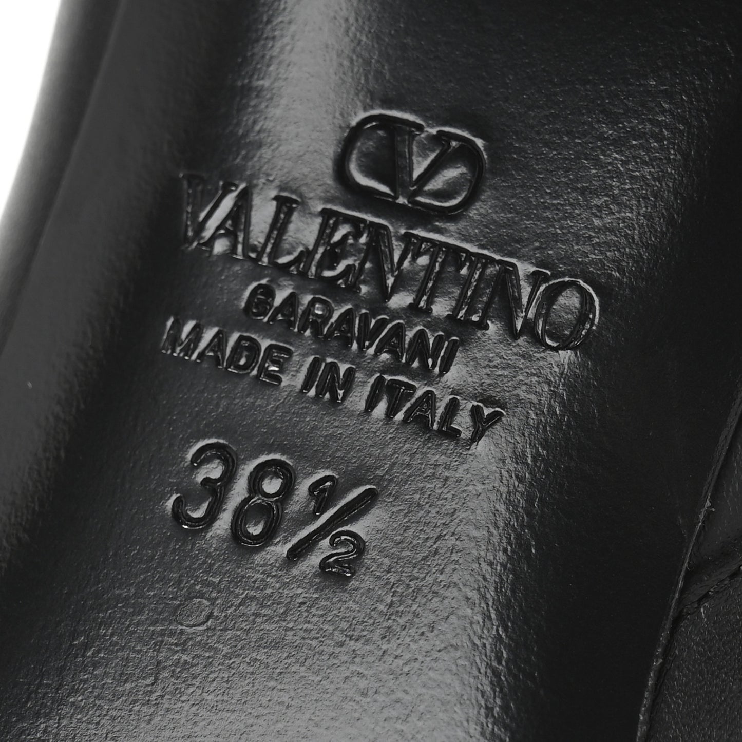 Calfskin VLogo 70mm Ankle Boots 38.5  Black