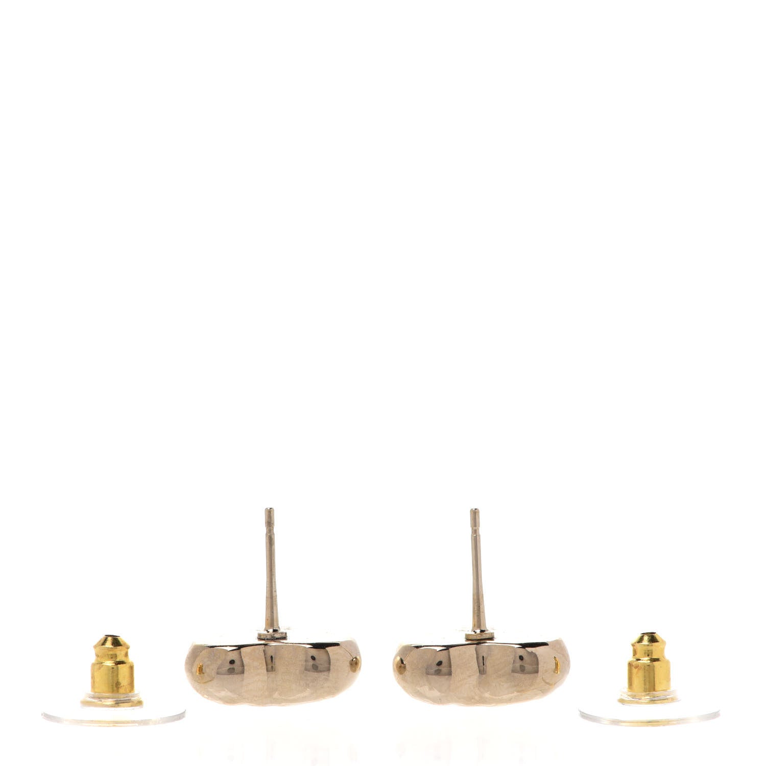 Chanel CC Heart Earrings Gold 3 of 5