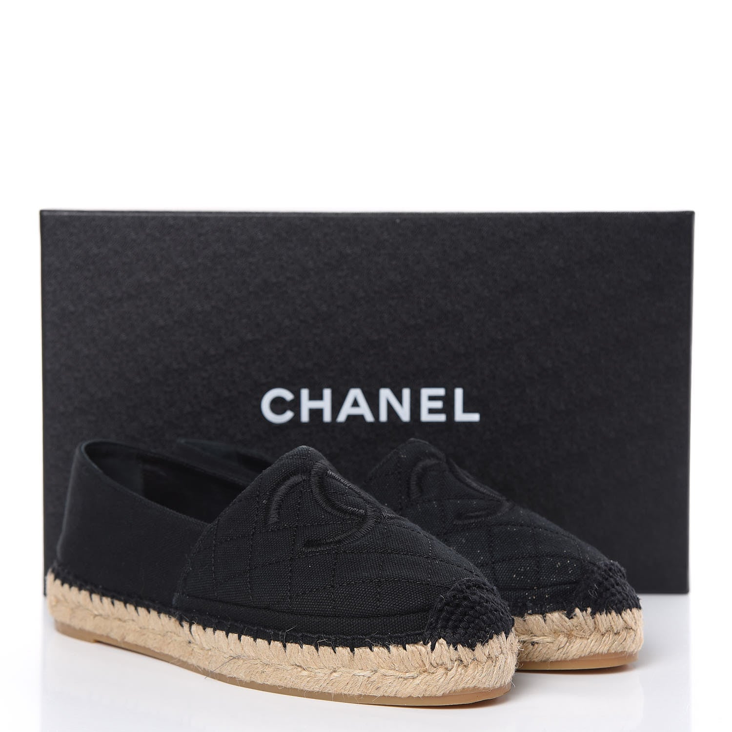 Chanel Fabric Biarritz CC Espadrilles 36 Black 12 of 12