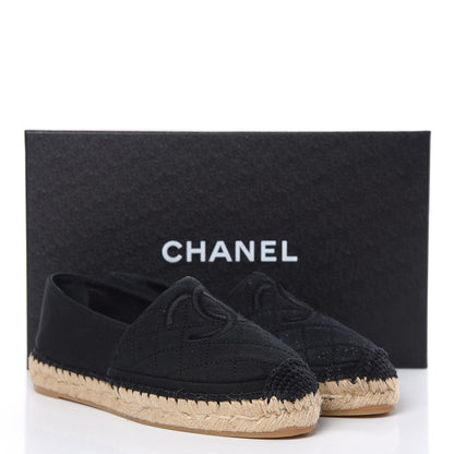 Chanel Fabric Biarritz CC Espadrilles 36 Black 12 of 12