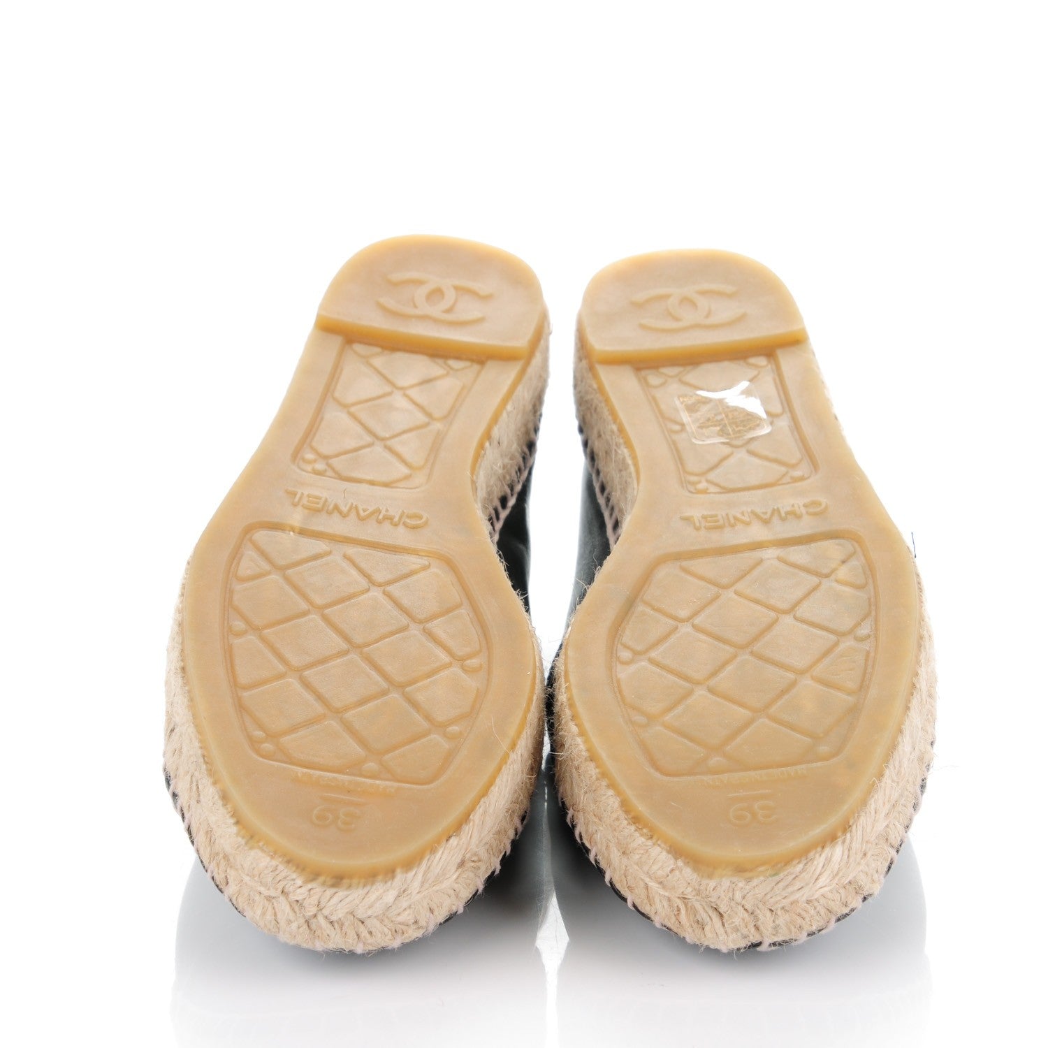 Chanel Lambskin CC Espadrilles 39 Black 5 of 9