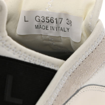 Chanel Velvet Calfskin Mixed Fibers CC Sneakers 38 Ivory Black 8 of 9