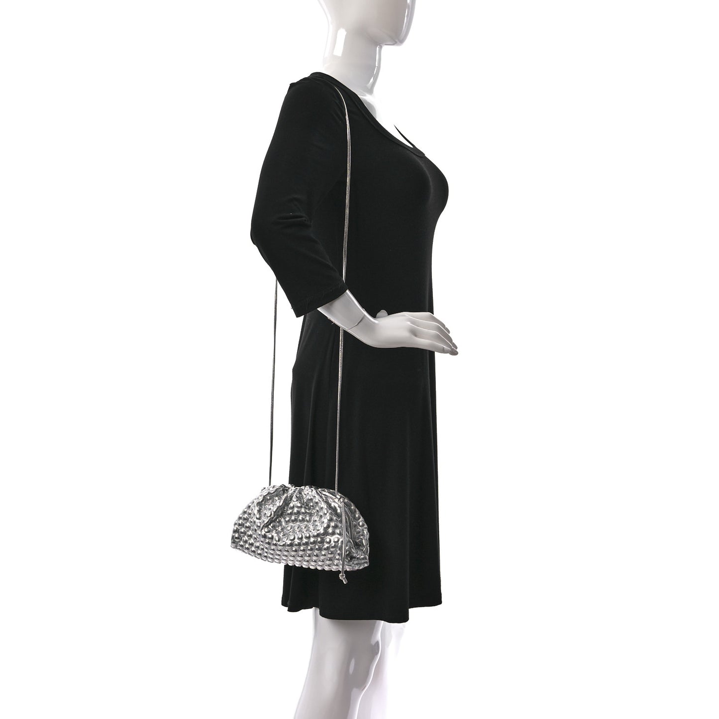 Metallic Fabric Bubble Wrap The Mini Pouch Silver