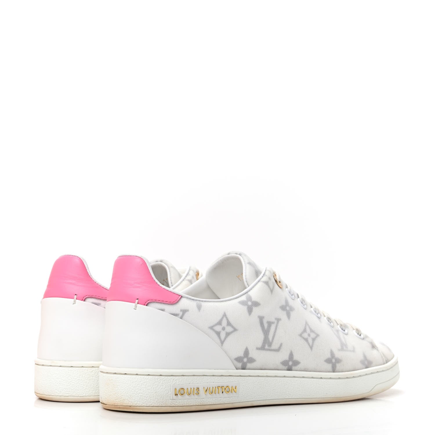 Louis Vuitton Technical Fabric Calfskin Monogram Frontrow Sneakers 39 Pink 4 of 11