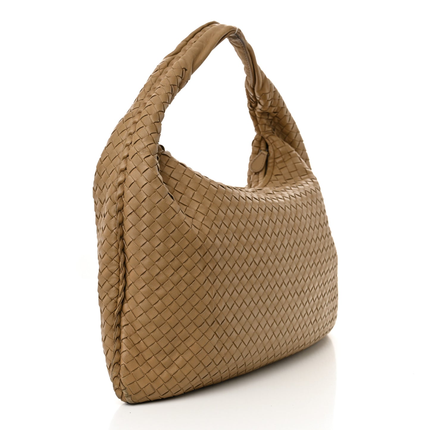 Nappa Intrecciato Medium Veneta Hobo Noce