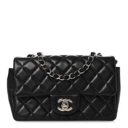 Chanel Lambskin Quilted Mini Rectangular Flap Black 1 of 13