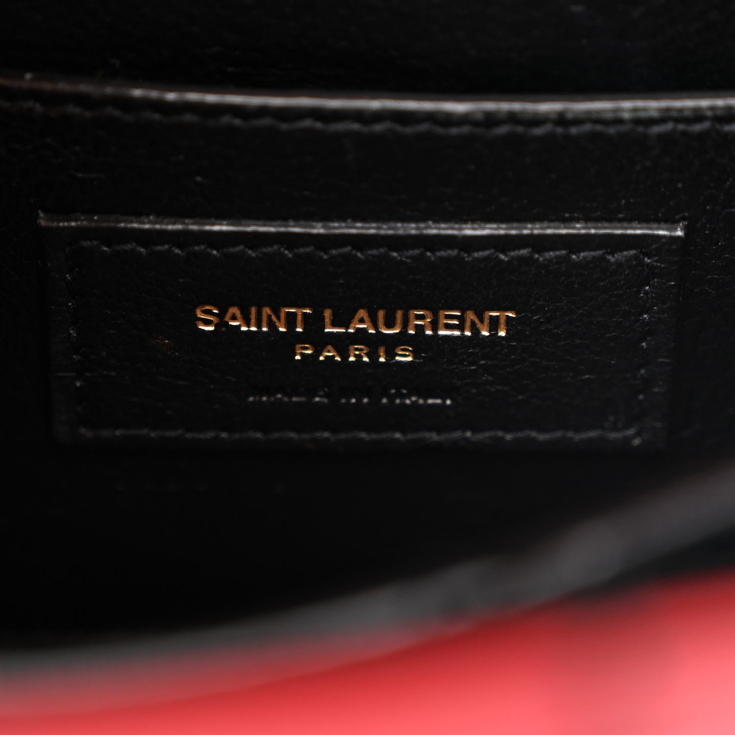 Saint Laurent Grain de Poudre Mini Classic Monogram Cassandra Top Handle Red 6 of 11