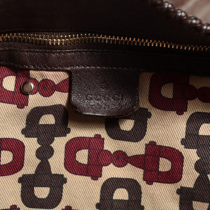 Gucci Guccissima Large Horsebit Chain Hobo Brown 6 of 9