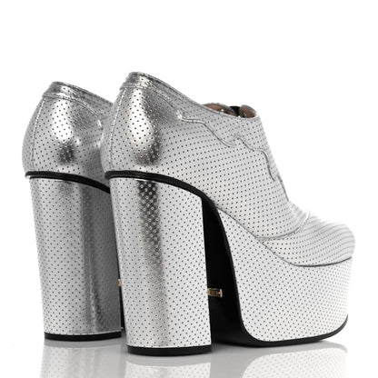 Gucci Calfskin Otis Platform Loafers 40 Silver 4 of 8