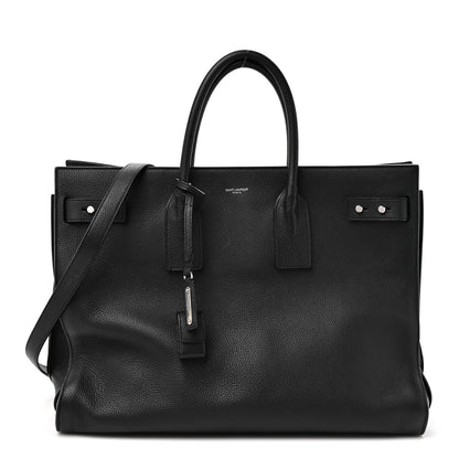Saint Laurent Grained Calfskin Large Souple Sac De Jour Black 1 of 13