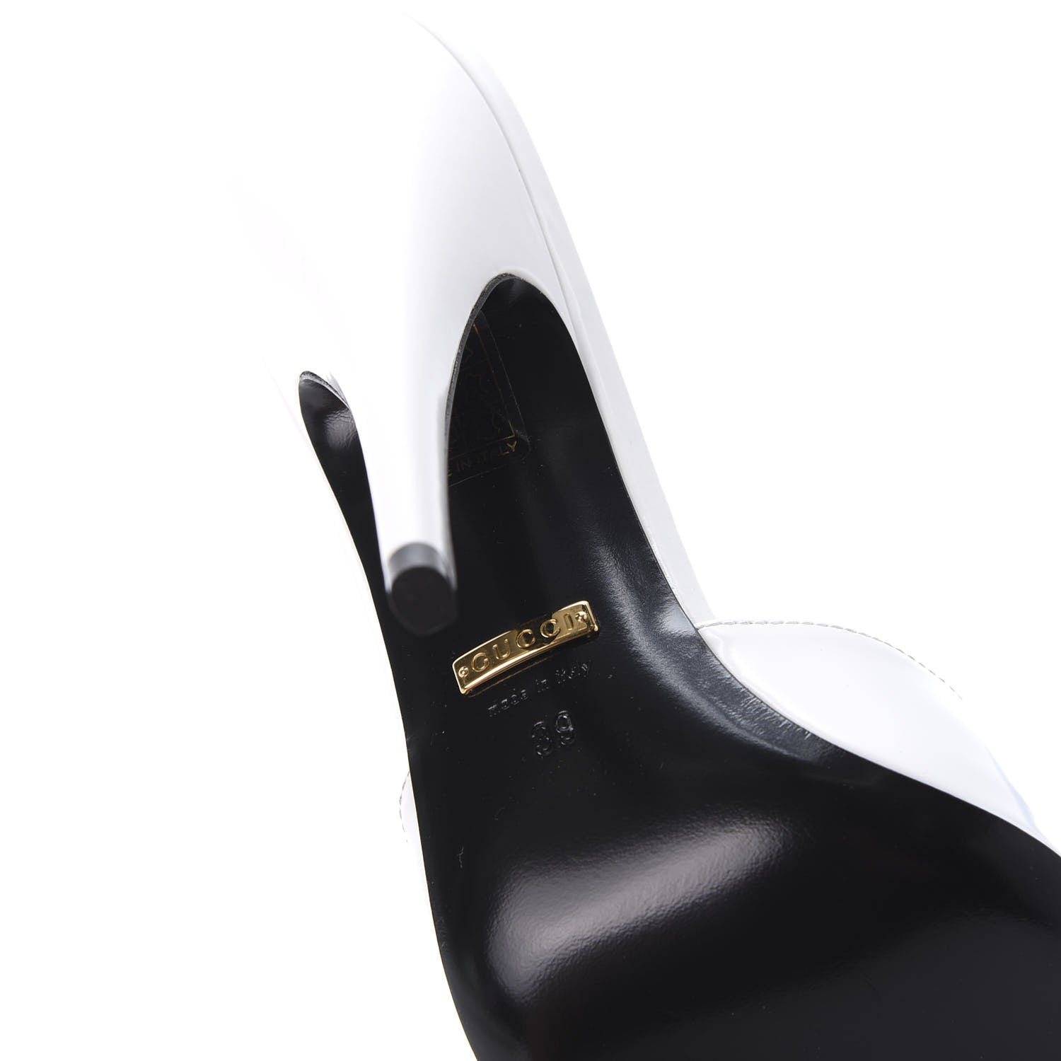 Gucci Polished Calfskin Scarlet High Heel Slide Sandals 39 Great White 6 of 11
