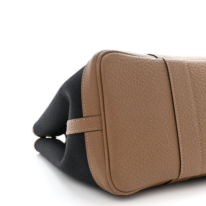 Hermes Toile Militaire Vache Country Garden Party Tote 30 Black Bleu Marine Beige Weimar 8 of 10