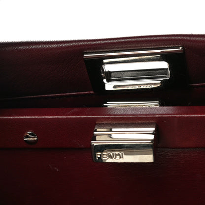 Fendi Nappa Mini Peekaboo Iconic Satchel Bordeaux 11 of 13