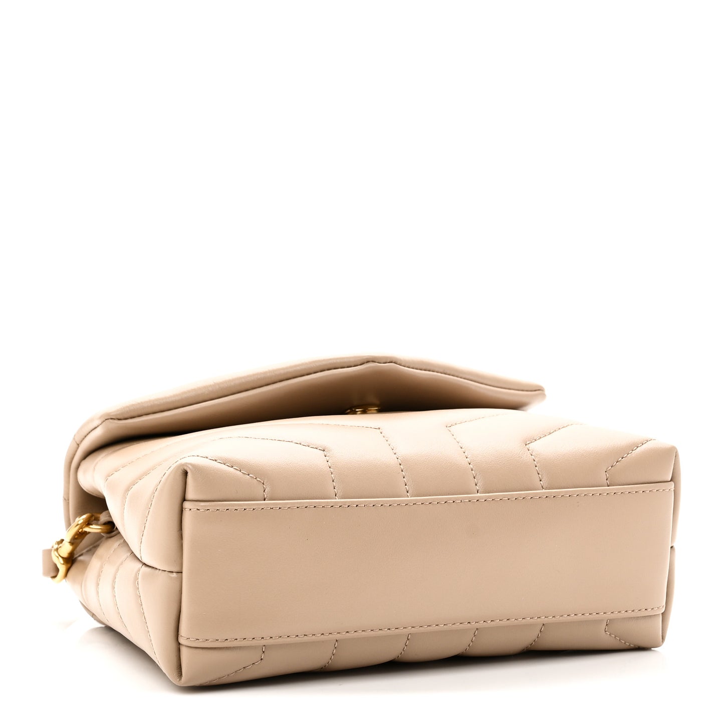 Calfskin Y Quilted Monogram Toy Loulou Crossbody Bag Dark Beige