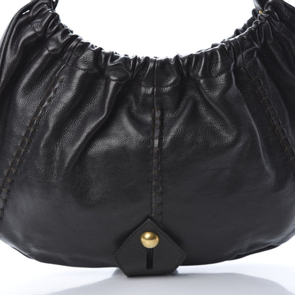 Saint Laurent Calfskin Vincennes Mombasa Hobo Black 9 of 12