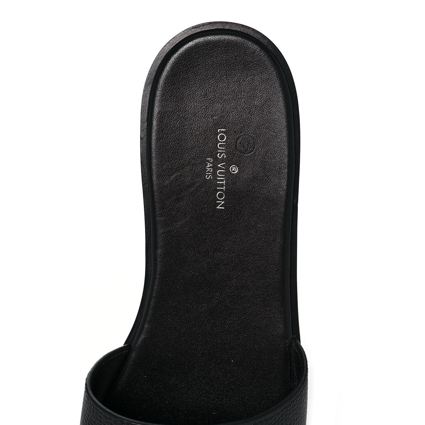 Calfskin Lock It Flat Mule 37 Black