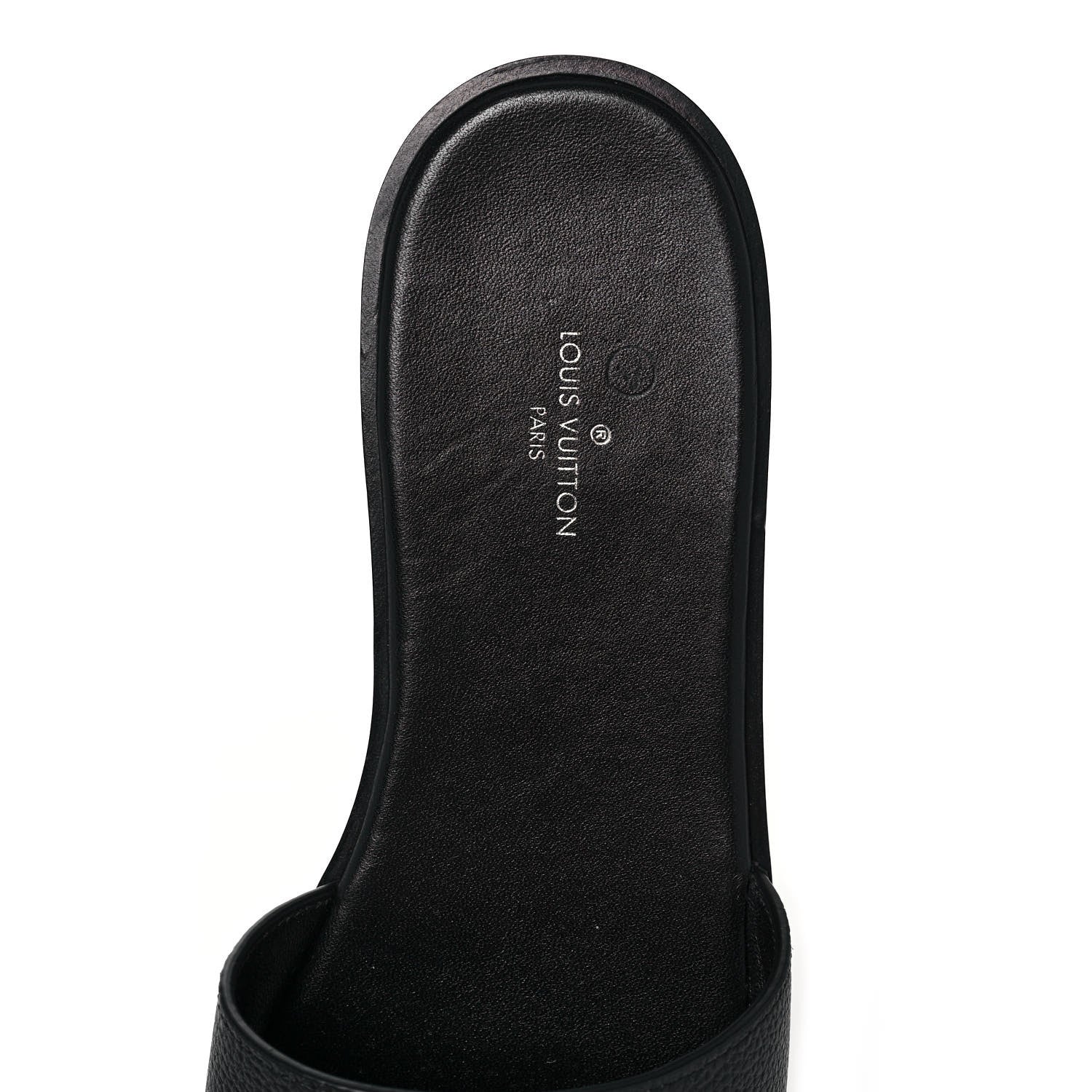 Louis Vuitton Calfskin Lock It Flat Mule 37 Black 7 of 8