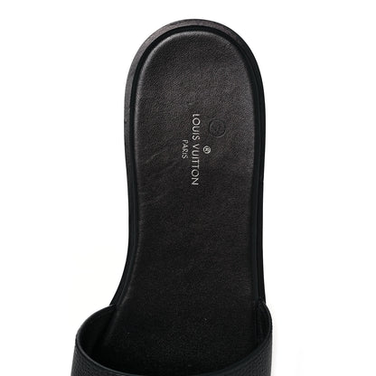 Louis Vuitton Calfskin Lock It Flat Mule 37 Black 7 of 8