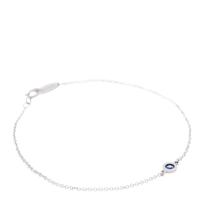 Tiffany Platinum Blue Sapphire Elsa Peretti Color By The Yard Bracelet 1 of 6