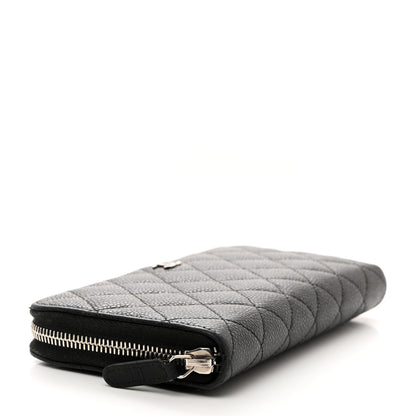 Chanel Caviar Quilted Large Gusset Zip Around Wallet Black 4 of 9