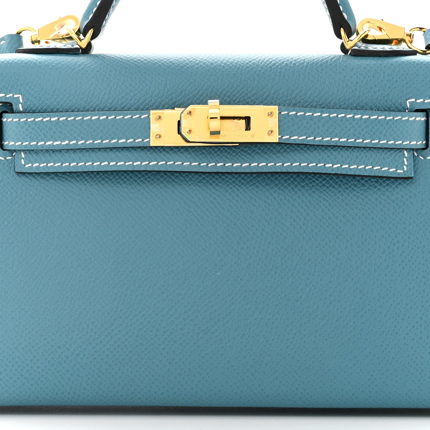 Epsom Mini Kelly Sellier 20 New Blue Jean
