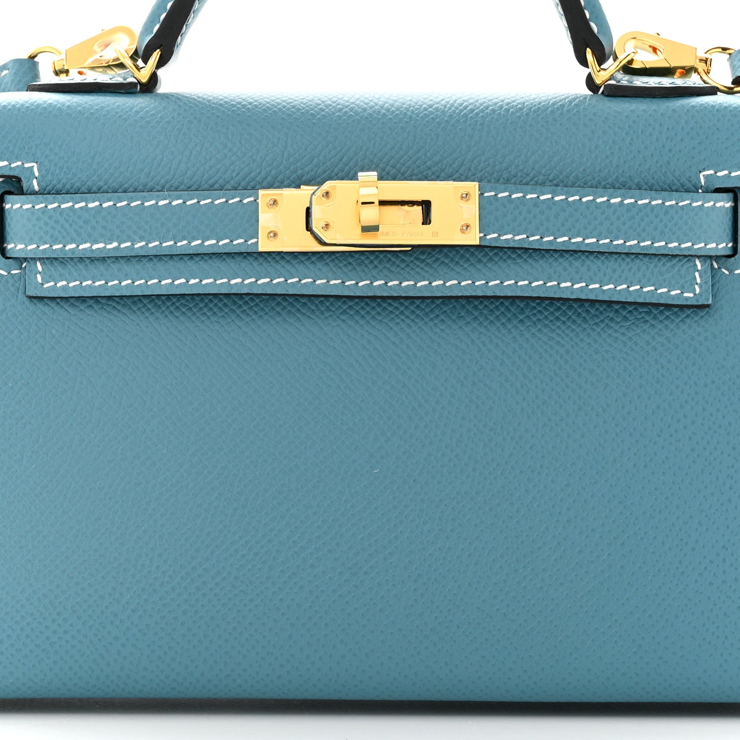 Hermes Epsom Mini Kelly Sellier 20 New Blue Jean 7 of 10