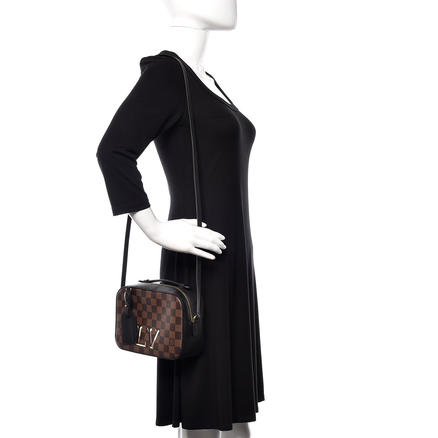 Louis Vuitton Damier Ebene Santa Monica Black 2 of 9
